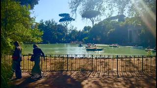 Rome Villa Borghese Walk — Pincio Terrace to Galleria Borghese | Sunny Afternoon 4K