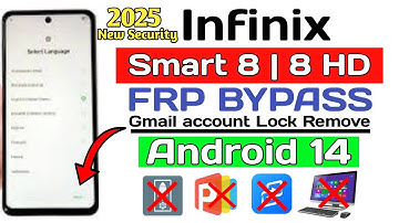 Infinix Smart 8 | 8 HD Frp Bypass Android 14 | infinix (x6525 , x6525D) frp bypass Android 14 , 2025
