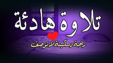 تلاوة هادئة للمساعدة على نوم عميق بسرعة - قران كريم بصوت جميل جدا جدا قبل النوم 😌 راحة نفسية لا توصف
