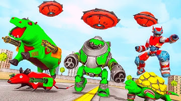 Crocodile Robot Cat Robot Transform City Rescue Mission Android Gameplay