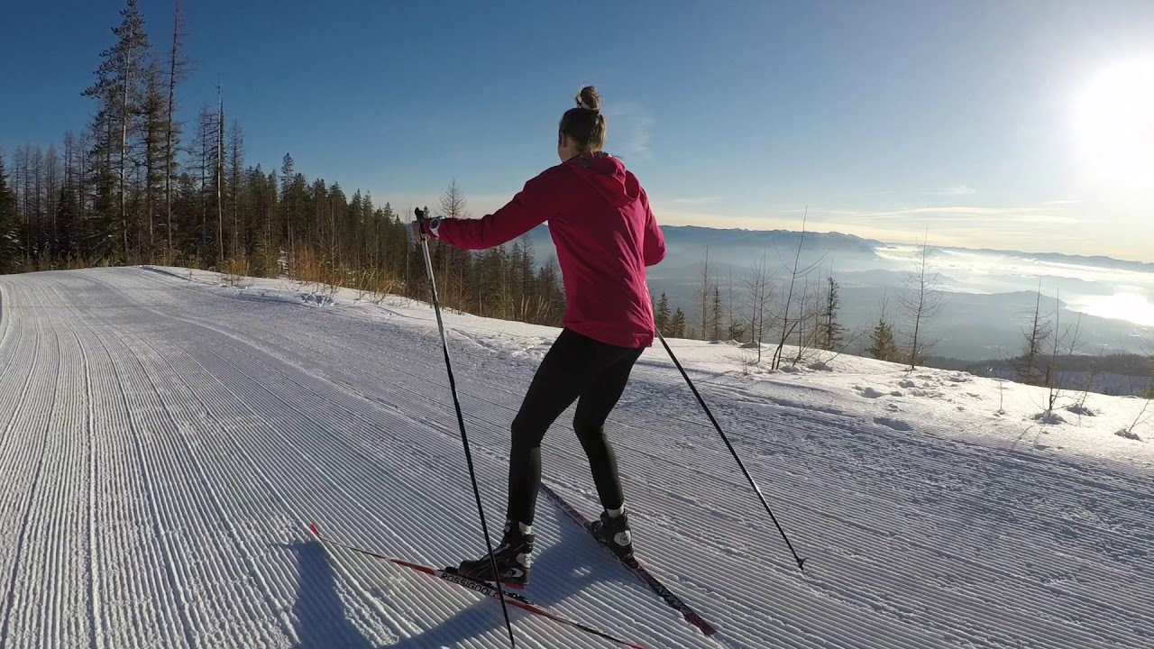 Beautiful day skate skiing at Schweitzer Ski Resort YouTube