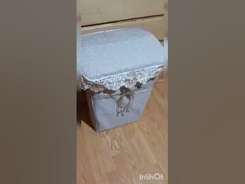 Чехол для обычной корзины для белья из того что под рукой. - YouTube