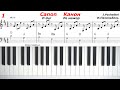 CANON D dur Pachelbel Piano Канон Ре мажор Пахельбель Пианино Ноты sheets Score Chords Partitura