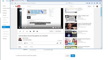Embed a YouTube video into a Canvas page