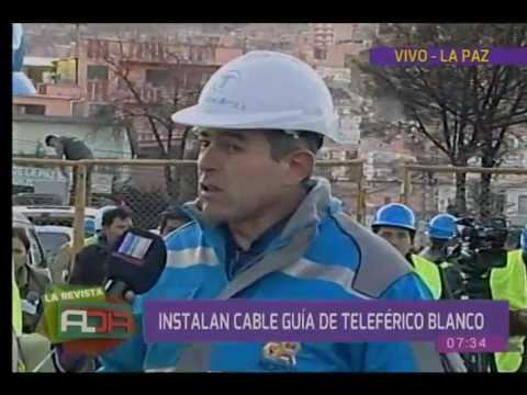 'Mi Teleférico' instaló cable guía de Línea Blanca