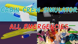 All Emergencies in Cabin Crew Simulator Roblox