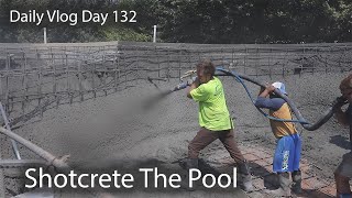 Finally The Day To Shotcrete The Inground Pool In Tennessee || Daily Vlog Day 132