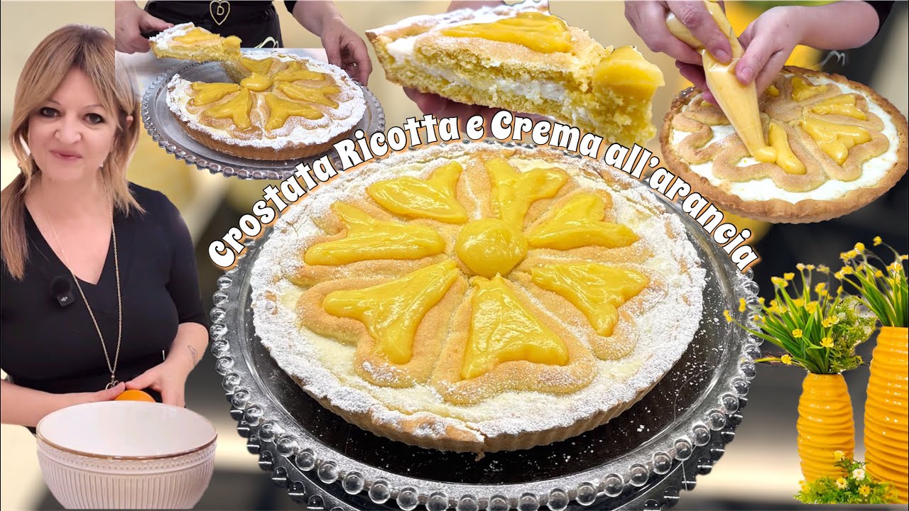 ТАРТ С РИКОТТОЙ И АПЕЛЬСИНОВЫМ КРЕМОМ 🍊 с тающим во рту песочным тестом, ВКУСНЯШКА!