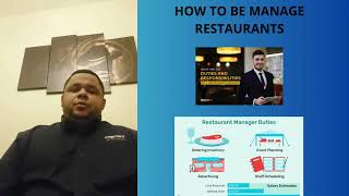 VIDEO TUTORIAL -HOW TO BE MANAGE RESTAURANTS