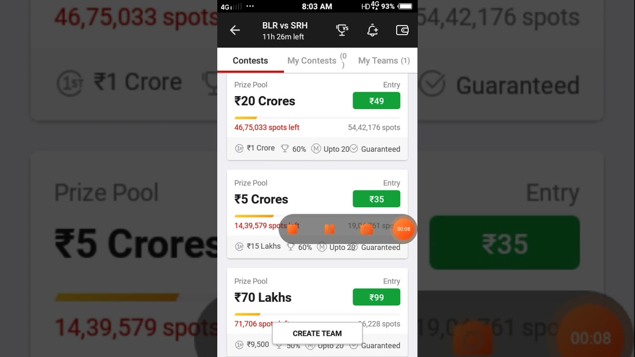 BLR vs SRH Dream11 Team 06-10-2021 Match At 7pm | rcb vs srh dream team prediction 