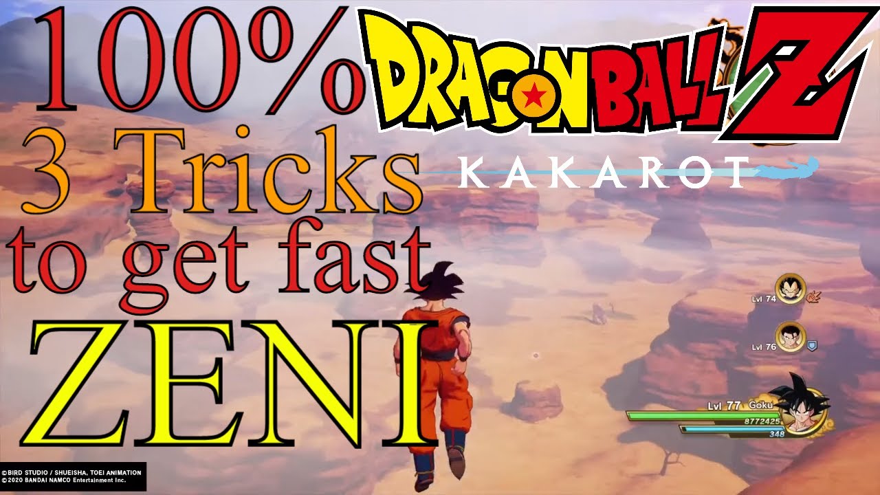 the fastest way to farm zeni in dragon ball z kakarot (Tips & Tricks
