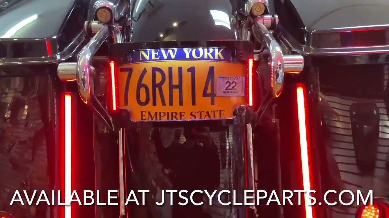 Custom Dynamics LED License Plate Frame with Turn Signals on a 2000