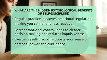 What Are The Hidden Psychological Benefits Of Self-discipline? - Habit Hacks Hub