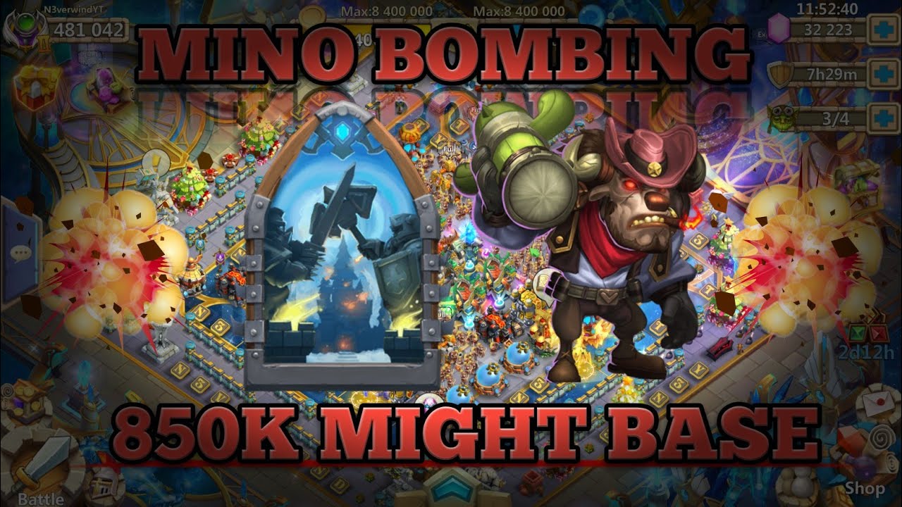 Castle Clash: Mino Bombing | 850k Base | Giftcard Giveaway