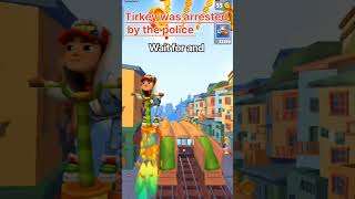 turkey was arrested by the police • #shorts• #turkey• #subwaygame #policearrest• #viralshorts