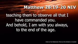Bible Memory - New Testament, Level 1, Matthew 28:19-20 - Great Commission [NIV]