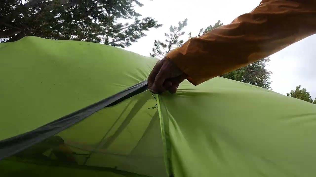Island Lake campsite wind in the Wind River Range Wyoming August 2025