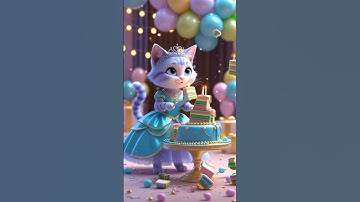 ✨ The Cutest Cat Birthday Ever | 3D Animation for Kids | Happy Moments 2025 🎁  #birthdaycelebration