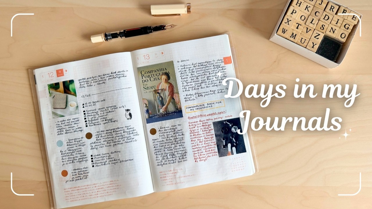 Cousin flip-through, new fountain pen, creating memory spreads | Days in my Journals ep.2