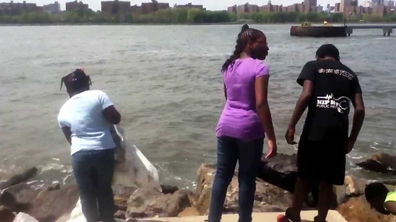Rock Throwing at Grand Ferry Park