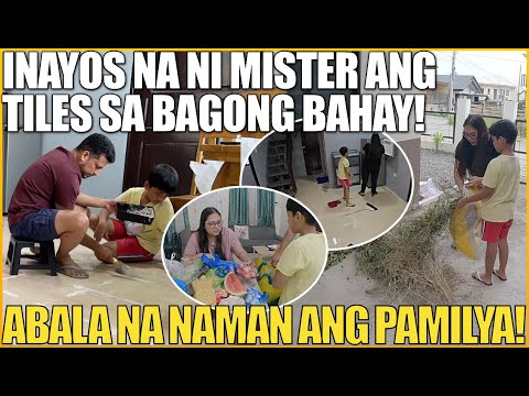 Inayos Na Ni Mister Ang Tiles Sa Bagong Bahay! Abala Na Naman Ang Pamilya! Filipino-indian Family ❤️