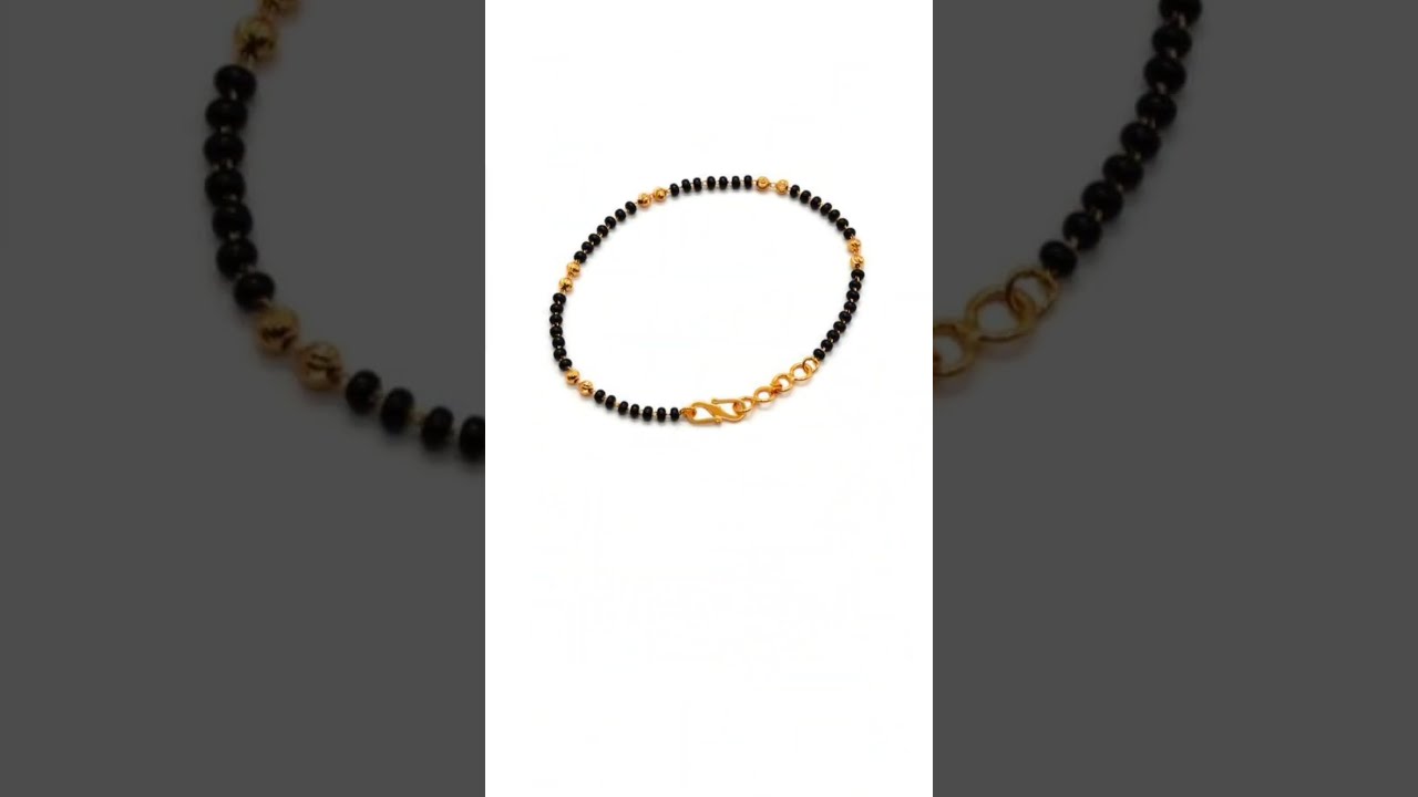 gold black beads bracelet designs for women #trending #shorts #bracelet