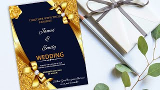 How to Make Simple Wedding Invitation Card Design/Layout | Step by Step | Basic Pixellab Tutorial screenshot 4