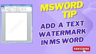How to Insert a Text Watermark in Microsoft Word | Easy Step-by-Step Guide (2026)