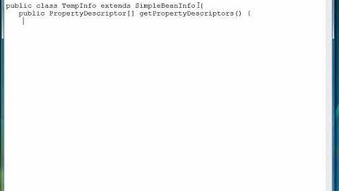 1402 Creating A Beaninfo Class   Part 1