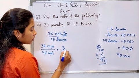 Exercise-12.1 Question 7 Solution | Class 6 Maths chapter 12 Ratio and Proportion