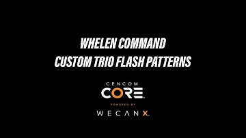 Whelen Command Custom TRIO Flash Patterns