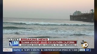 Tsunami advisories were in effect the los angeles area and central
coast thursday as waves generated by a huge earthquake chile began
lapping ashore th...