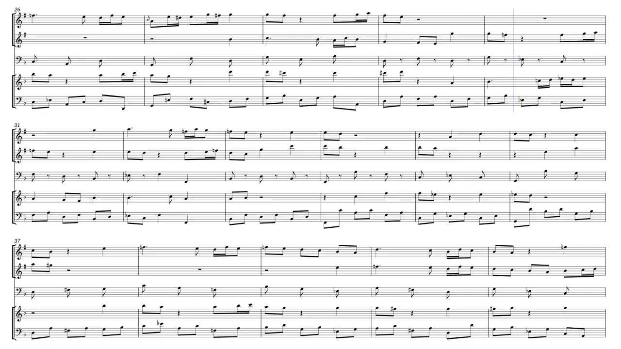 Brandenburg 2e concert 2e deel Bach.musicxml by Johann Sebastian BACH