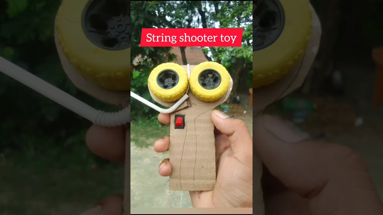 Homemade string string shooter toy 👍 