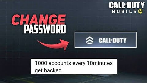 HOW TO CHANGE COD MOBILE ACCOUNT PASSWORD IN HINDI || CHANGE COD MOBILE PASSWORD EASILY