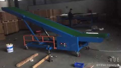 YiFan High Quality Foldable Truck Loading Conveyor Operation Video