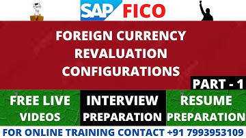 FOREIGN CURRENCY REVALUATION CONFIGURATIONS PART1 CLASS 24 - BEST SAP FICO ONLINE TRAINING