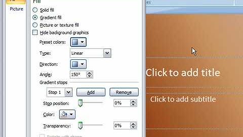 Create a Gradient Background in PowerPoint 2007