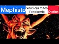 Vous qui faites l&#39;endormie, Mephistopheles (serenade) - Faust GOUNOD, french diction + translation