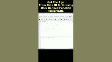 Calculate age from date of birth sql query tutorial Functions #postgresql
