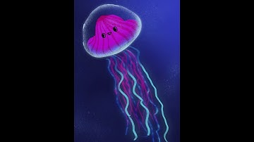 Jellyfish Time-lapse Drawing in Procreate