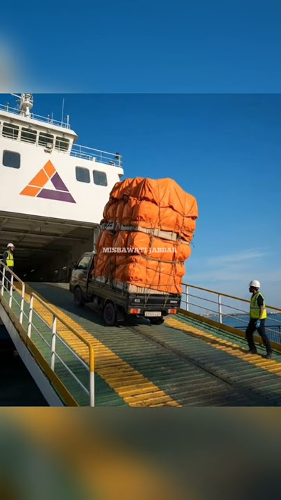Pickup Truck Overturns While Boarding Ferry #shorts