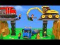 LEGO Arabalar çizgi film, Ekskavatör ve Yeni, Traktör  - Itfaiyeci oyuncak Excavator Toys