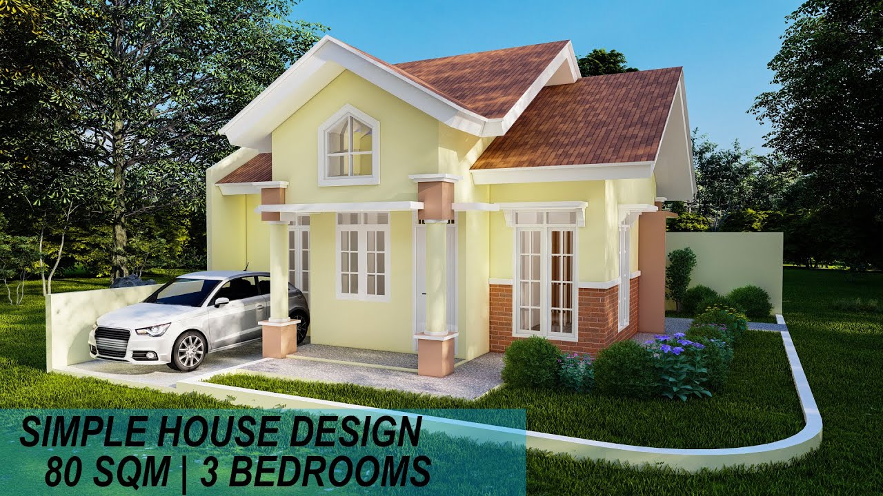Beautiful House Design 80 sqm | 3 Bedrooms - YouTube
