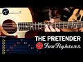 Como tocar the pretender foo fighters en guitarra acustica o electrica  tutorial completo