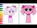 🖍️💥 Cute SPRUNKI DRAWING TUTORIAL 🎨💖 Easy ART LESSON For Kids 🌟✨