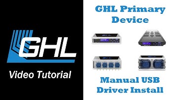 Manual GHL USB driver installation