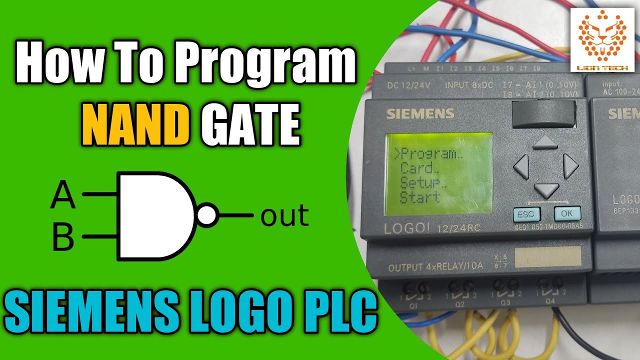 How to program NAND Function in Siemens LOGO PLC - YouTube