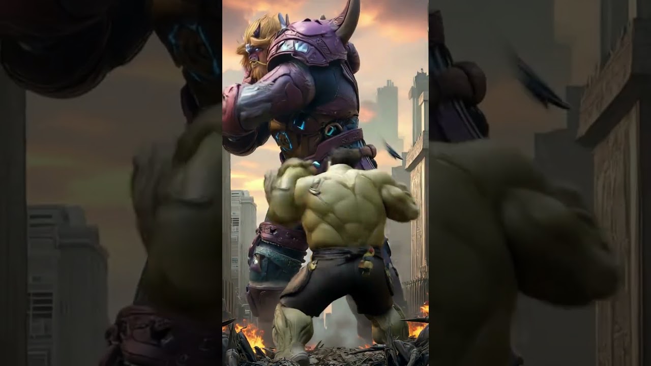 Ai Superhero Fight Hulk Vs Space Monster  