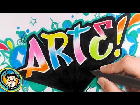 DESENHO DE GRAFITTI ARTE COM LAPIS DE COR - YouTube